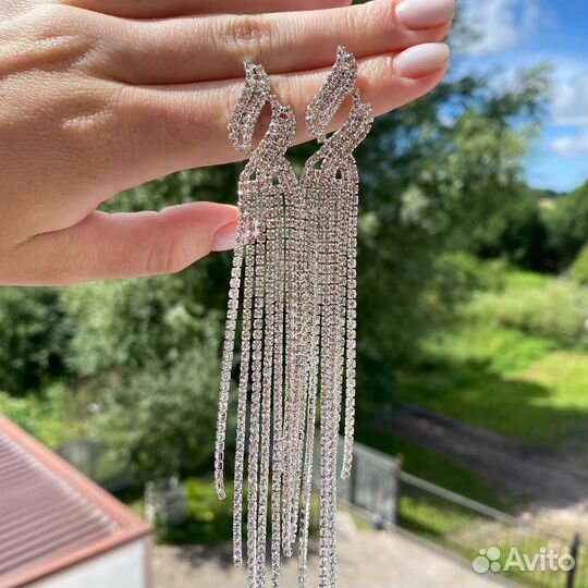 Серьги длинные роскошные