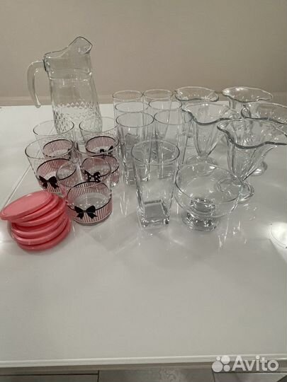 Набор графин, стаканы и креманки
