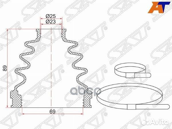 Пыльник шрус внутренний nissan teana J31/J32R/X