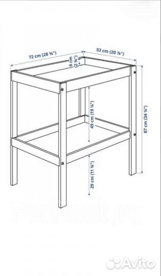 Пеленальный столик Икеа