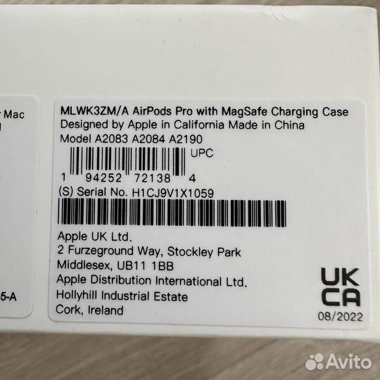 Оригинальные наушники AirPods Pro на гарантии