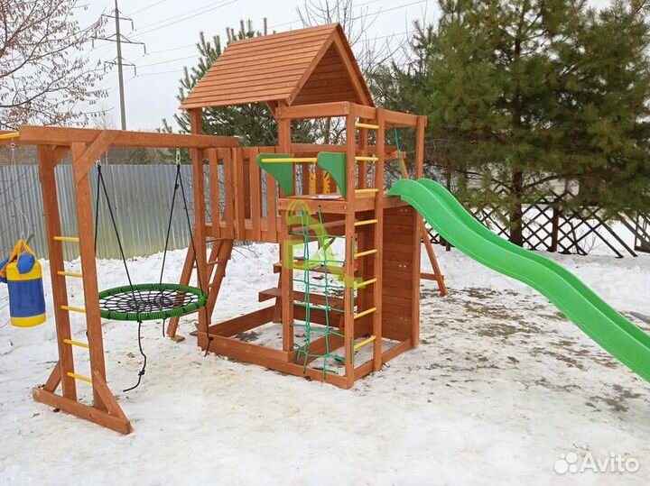 Детская деревянная площадка для дома и дачи