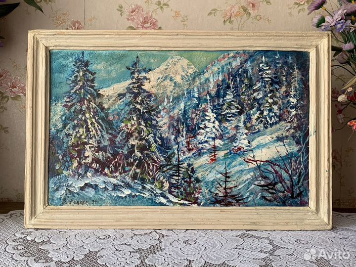 Картина зимний пейзаж