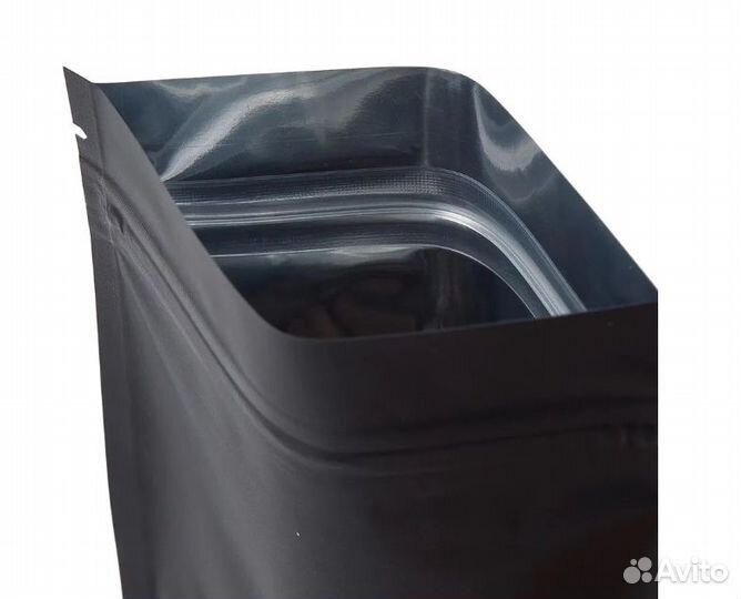 Металлизированные пакеты ZIP lock черные, матовые