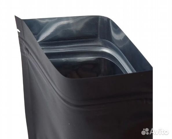 Металлизированные пакеты ZIP lock черные, матовые