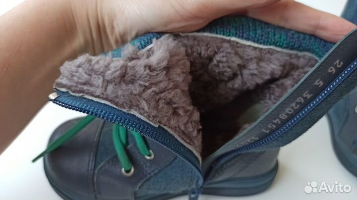 Ботинки сапожки Котофей 26 размера, нат.кожа, мех