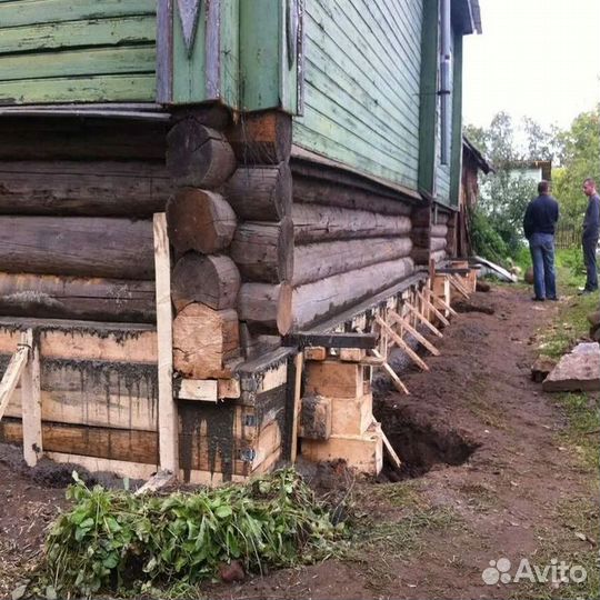 Подъем домов, замена венцов, замена полов и лаг