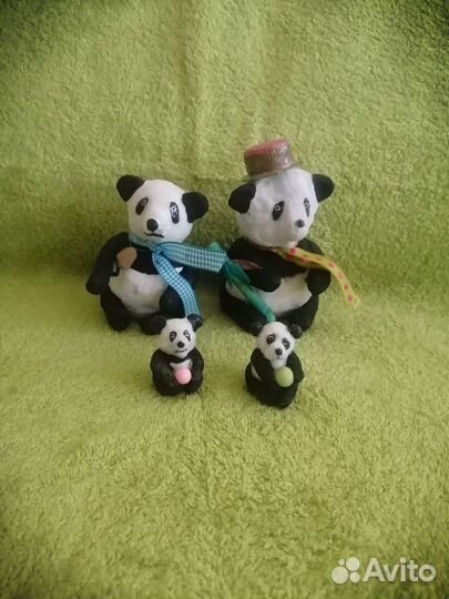 Панда ватная игрушка на елку