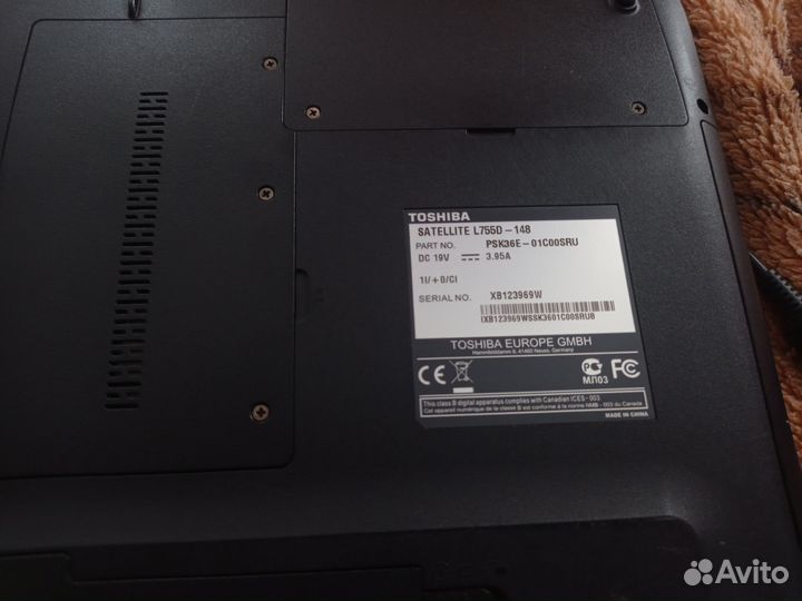 Ноутбук toshiba