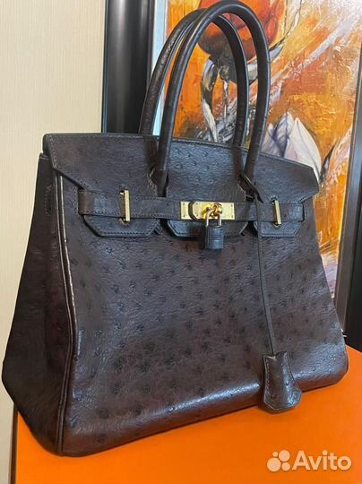 Сумка Hermes Birkin 30 (страус) (оригинал)