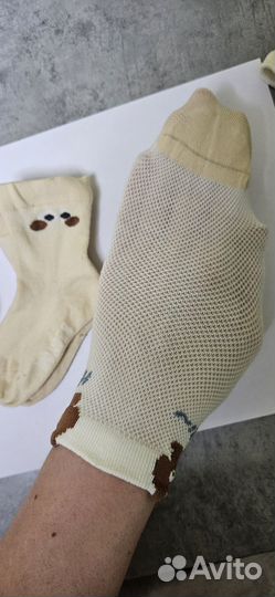 Носочки детские тонкие, от 6 мес - 3 пары,новые
