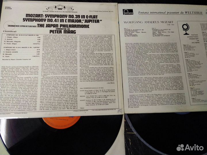 Моцарт симфонии фирменный винил usa Голландия
