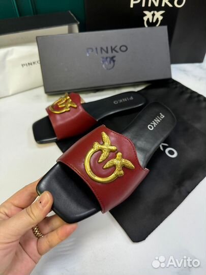 Шлепанцы pinko натуральная кожа