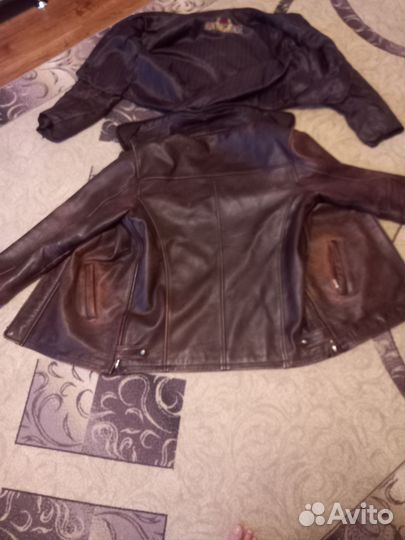 Кожаная куртка мужская 54 56