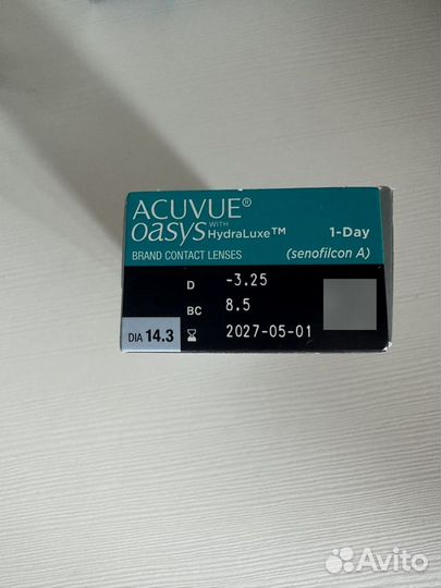 Линзы контактные acuvue oasys -3.25