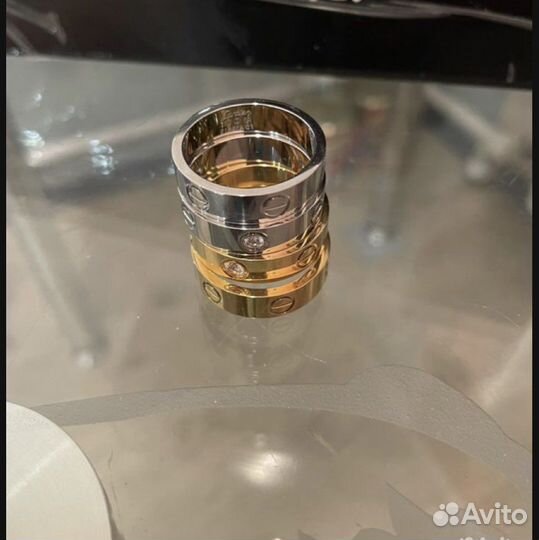 Cartier love кольцо