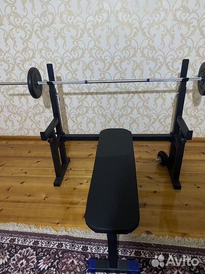 Штанга со скамьей