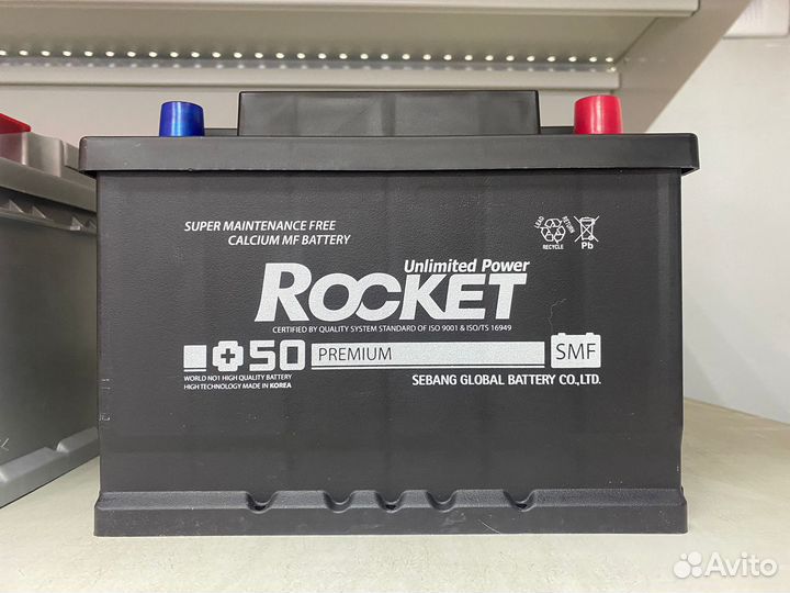 Акб Rocket Sebang 62ah 580A низкий