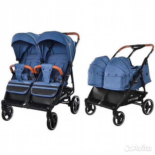 Коляска для двойни Carrello Connect 2 в 1