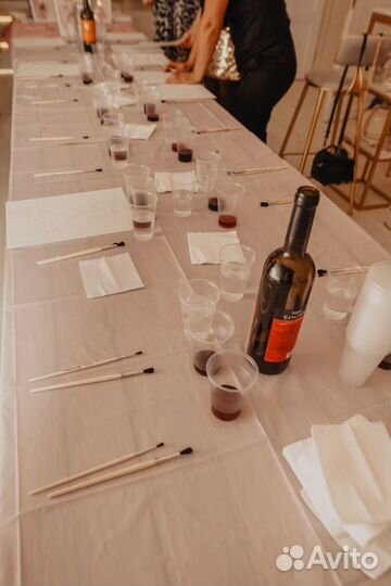 Рисование вином, живопись, мозаика - мастер-классы