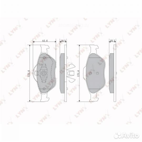 Lynxauto BD-5108 Колодки тормозные дисковые перед