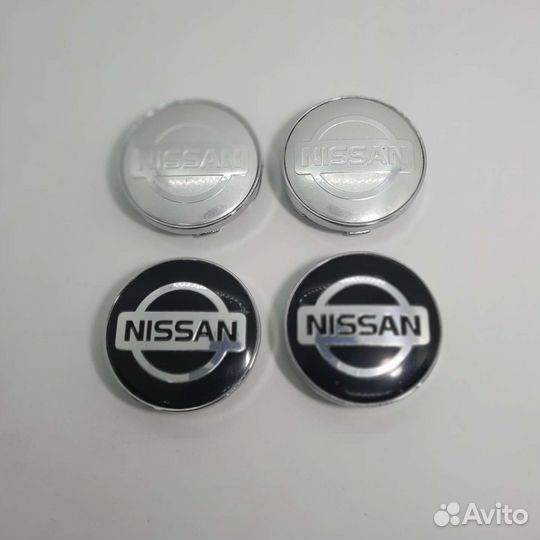 Колпачки Заглушки на литые диски Nissan Ниссан60мм