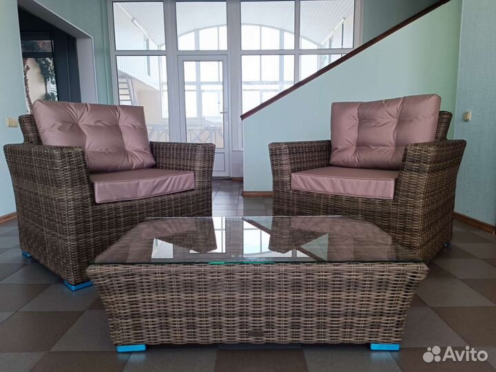 Лаунж зона из ротанга Капучино Сингл