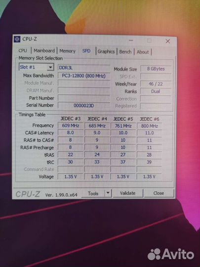 Новая 8GB память ноутбука ddr3l, PC3L, 12800s