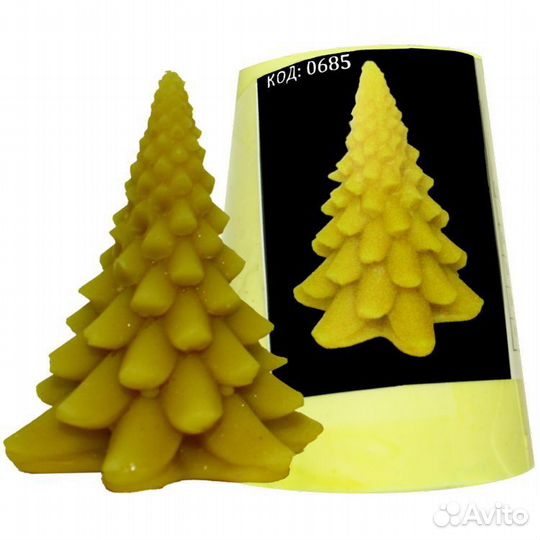 Силиконовая форма для свечей Ёлка 7 (0685)