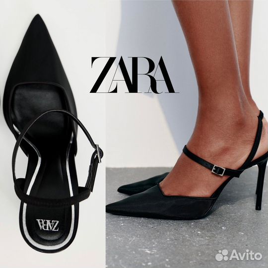 Туфли черные Zara 42 в наличии новая коллекция