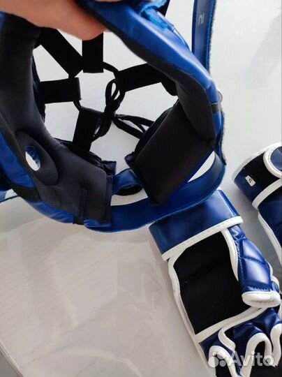 Шлем и перчатки для самбо 6 -10 лет