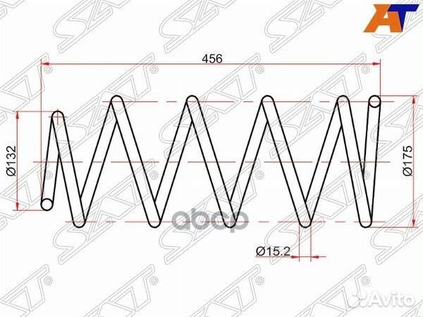 Комплект пружин 2шт задние toyota land cruiser