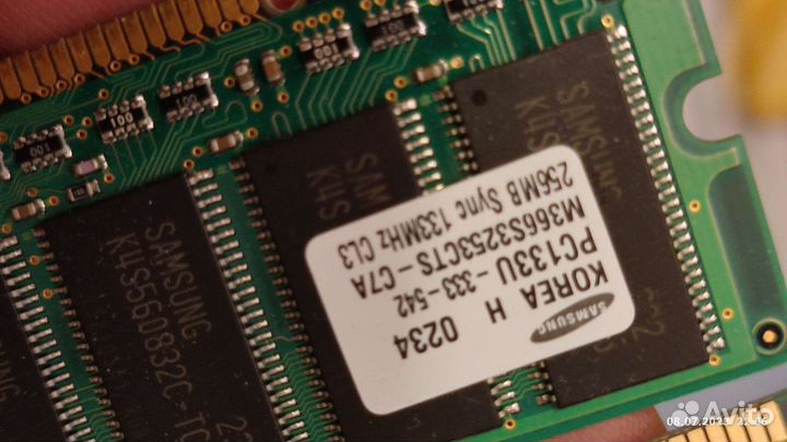 Оперативная памя sdram dimm PC133U-333-542, 128 Мб