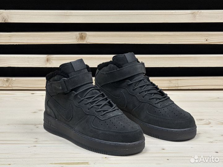 Зимние кроссовки Nike Air Force 1 Hi с мехом, р.45