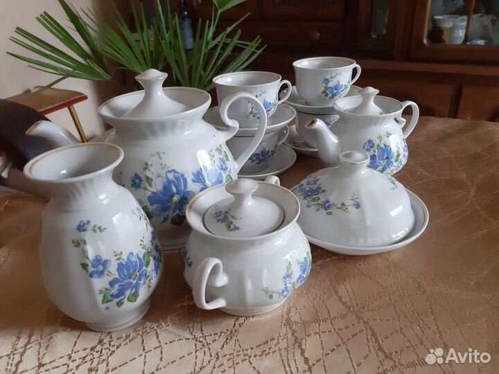 Чайный фаянсовый сервиз СССР новый