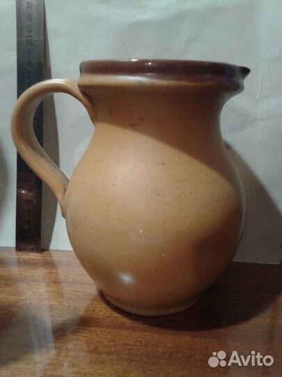 Старый глиняный кувшин, крынка 1,4 л