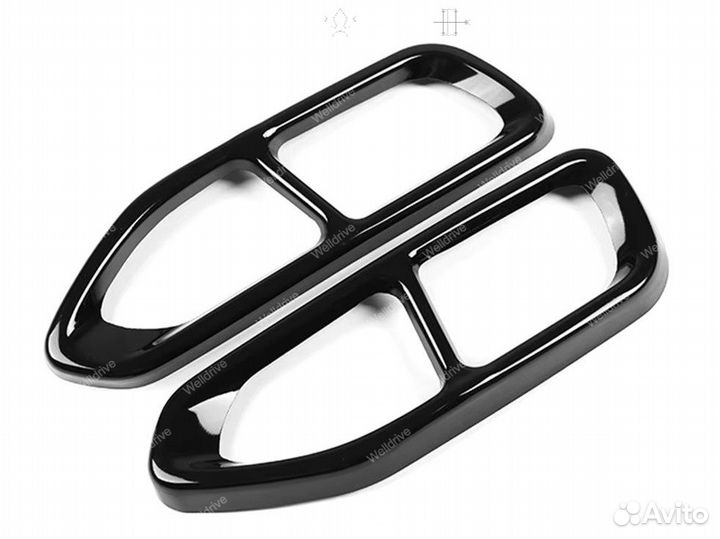 Накладки на выхлоп BMW 7 G11 G12 pre lci стиль 760