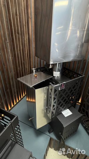 Печь для бани с баком