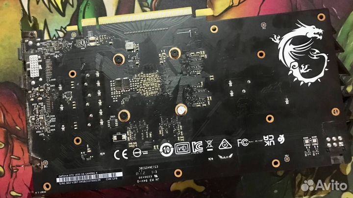 Видеокарта GTX 1650 gaming X 4gb