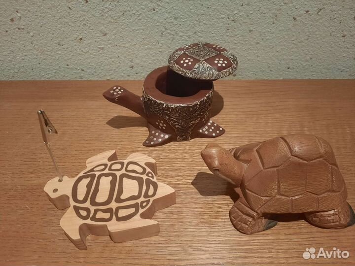 Коллекция черепах из дерева 11шт. Черепашка