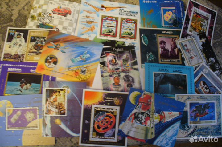 Техника транспорт коллекция листов/ блоков-101 шт