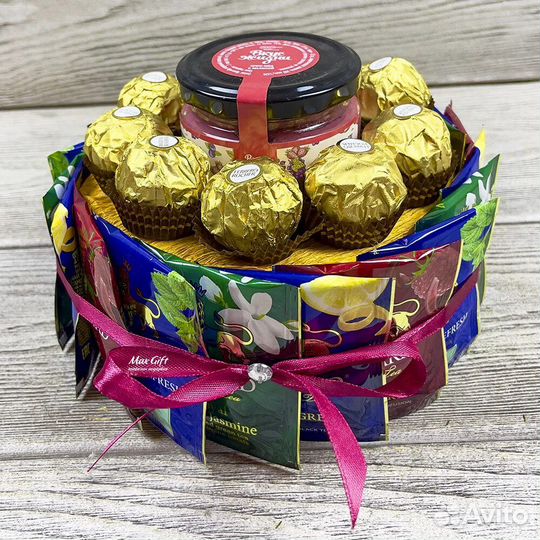 Сладкий букет из конфет