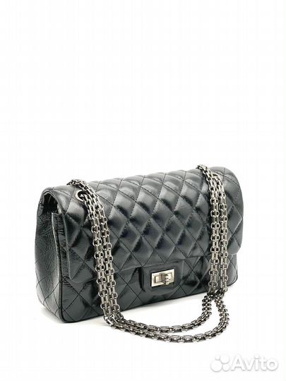 Сумка chanel натуральная кожа черная