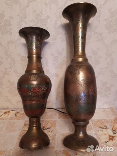 Винтажные вазы времен СССР, производство Индия