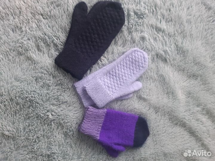 Комплект шапка, снуд, варежки