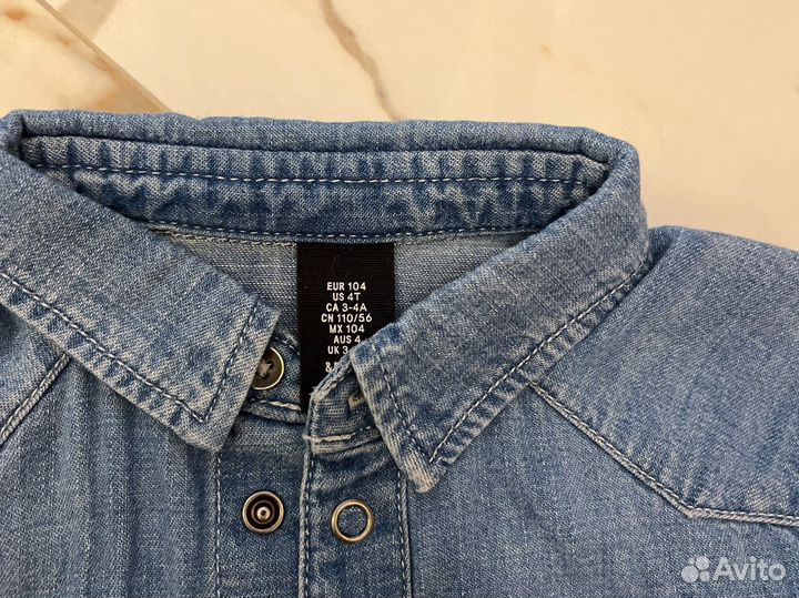 Джинсовая рубашка hm