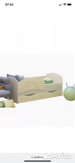 Кровать детская подростковая с матрасом 160*80