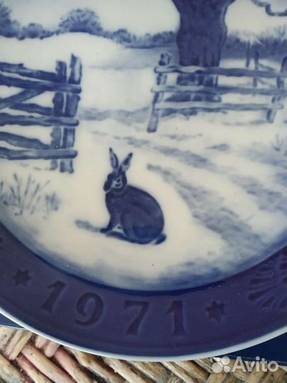 Настенная тарелка Royal Copenhagen Рождество 71г