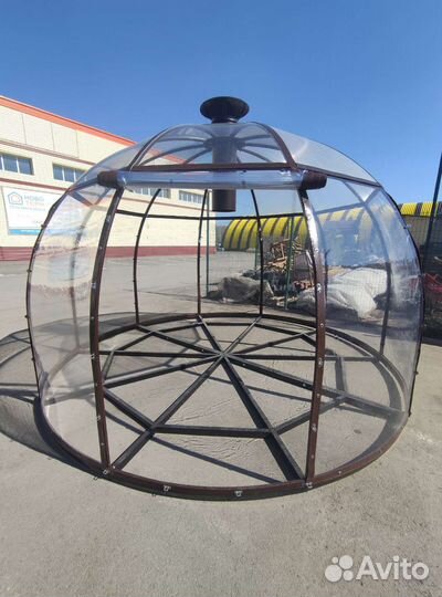 Купол для бассейна, беседка, мангальница