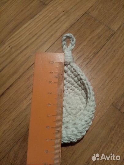 Корзина вязаная капелька